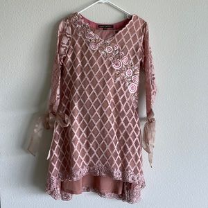 Zainab Chottani pink shirt and pant